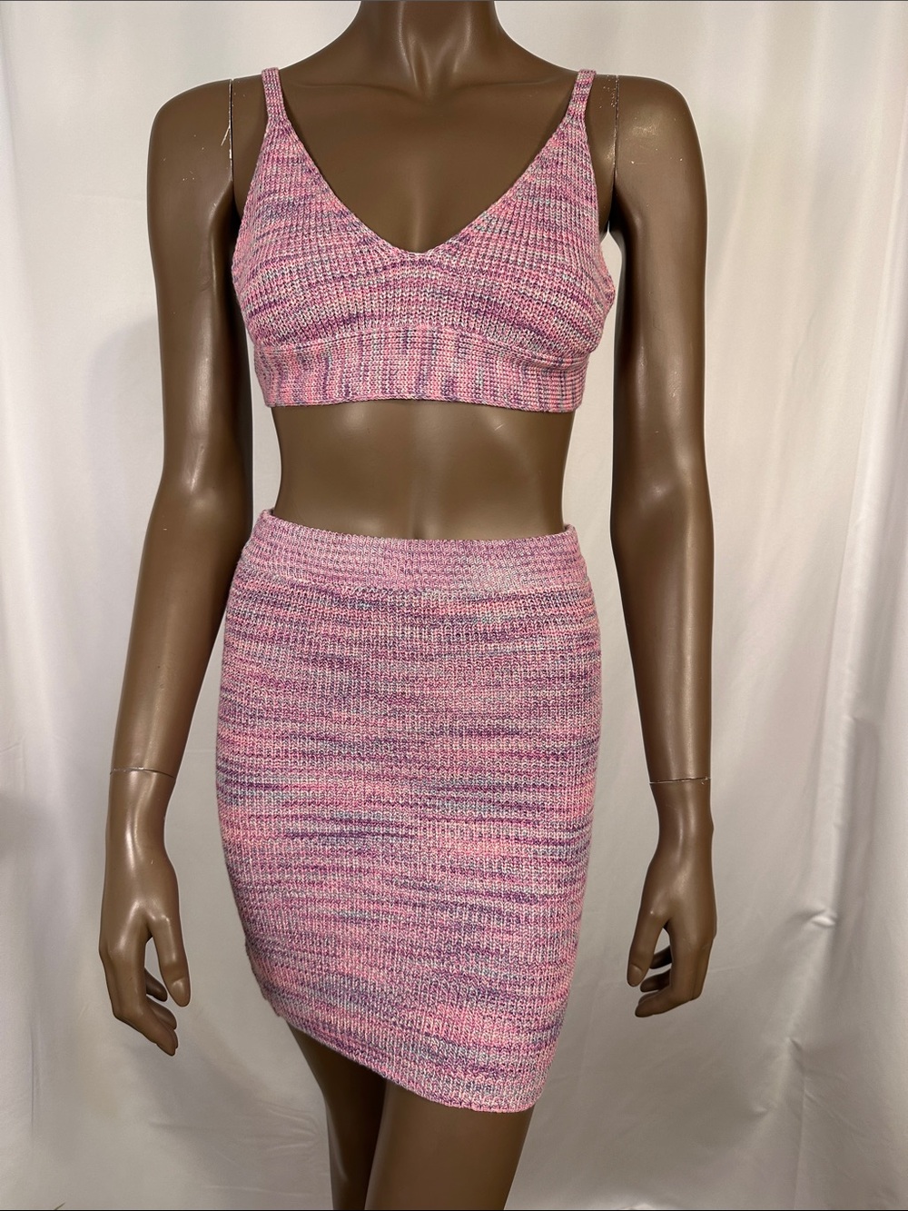 wild fable Knit Bra Top & Matching Skirt